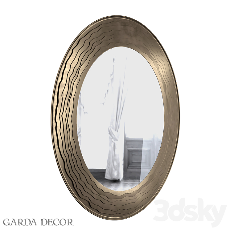 “Mirror “”waves”” in The Frame Dark Silver 50SX-2080 Garda Decor” 3DS Max - thumbnail 2