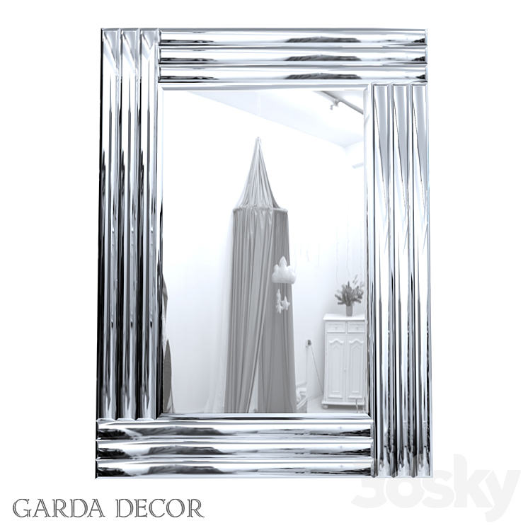 Rectangular Decorative Mirror 50SX-8008\/1 Garda Decor 3DS Max - thumbnail 1