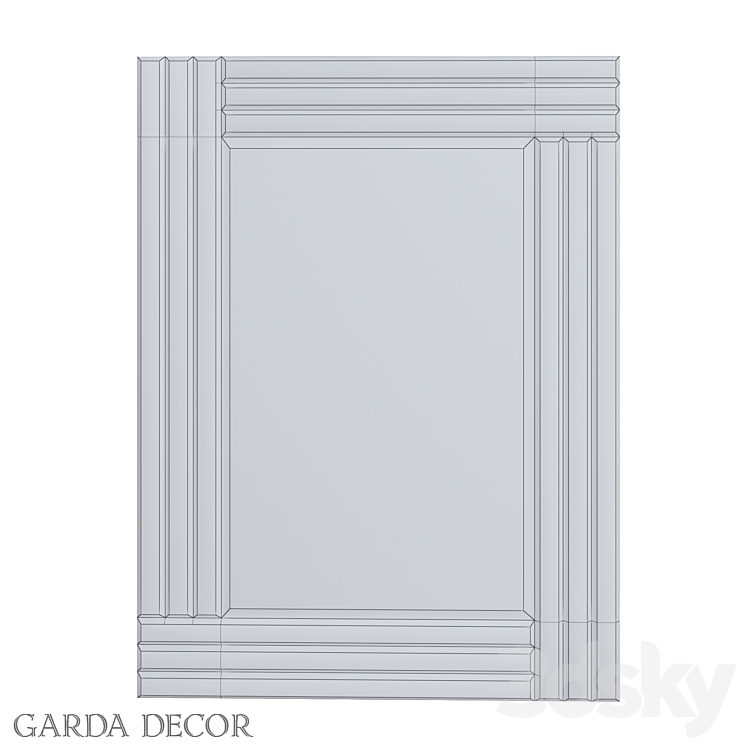 Rectangular Decorative Mirror 50SX-8008\/1 Garda Decor 3DS Max - thumbnail 2