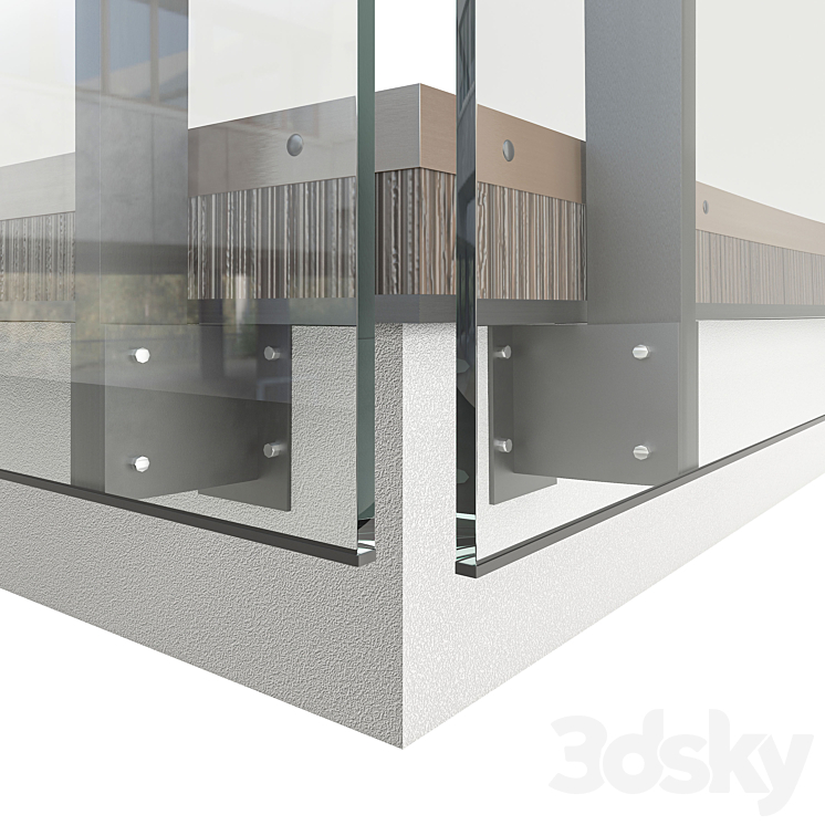 Glass-Railing-05 3D Model