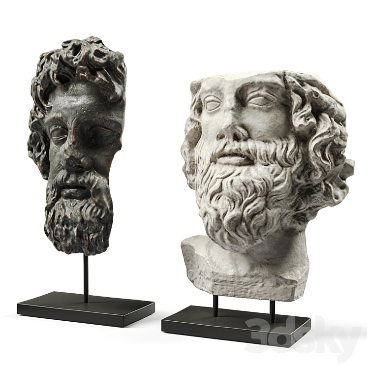 Asclepios and Greek general heads 3DS Max Model - thumbnail 2