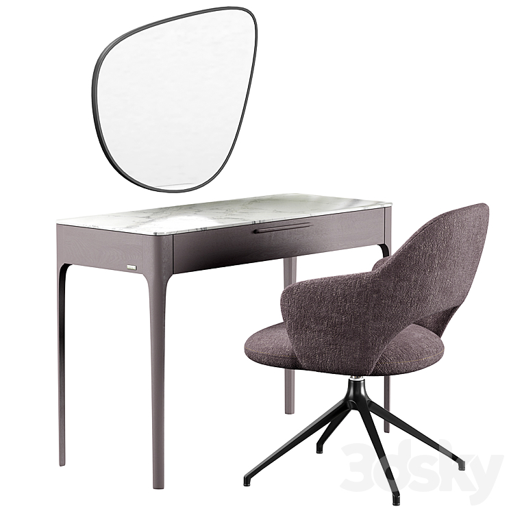 Mara dressing table Roma Furman armchair 3D Model