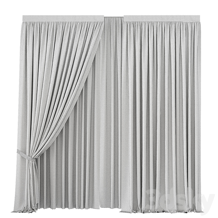 Curtains for interior №11 3D Model