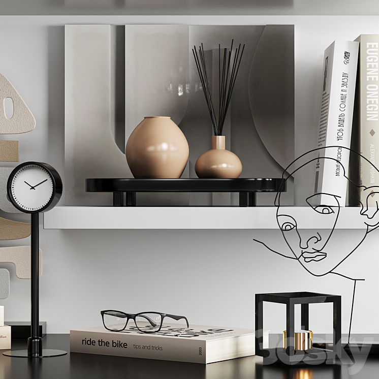 Decorative set_07 3D Model Free
