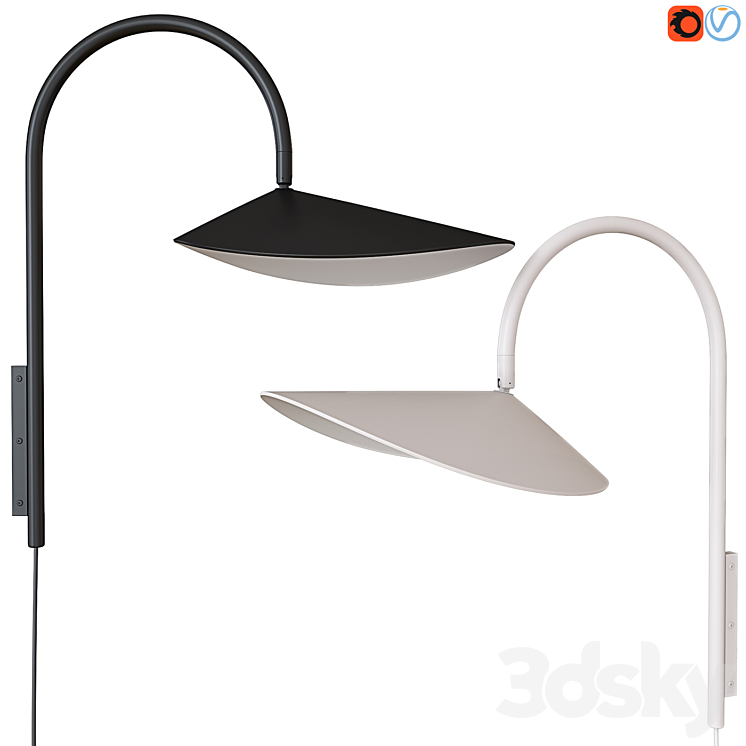 Arum wall lamp 3DS Max Model - thumbnail 1