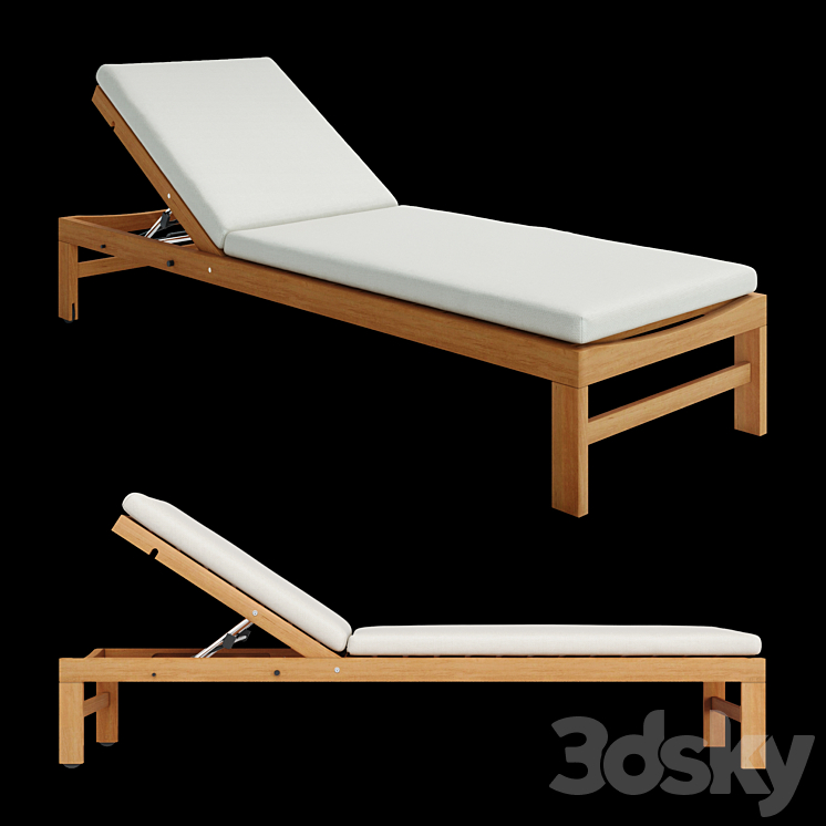 Deck chair Ethimo Sand 3DS Max - thumbnail 1