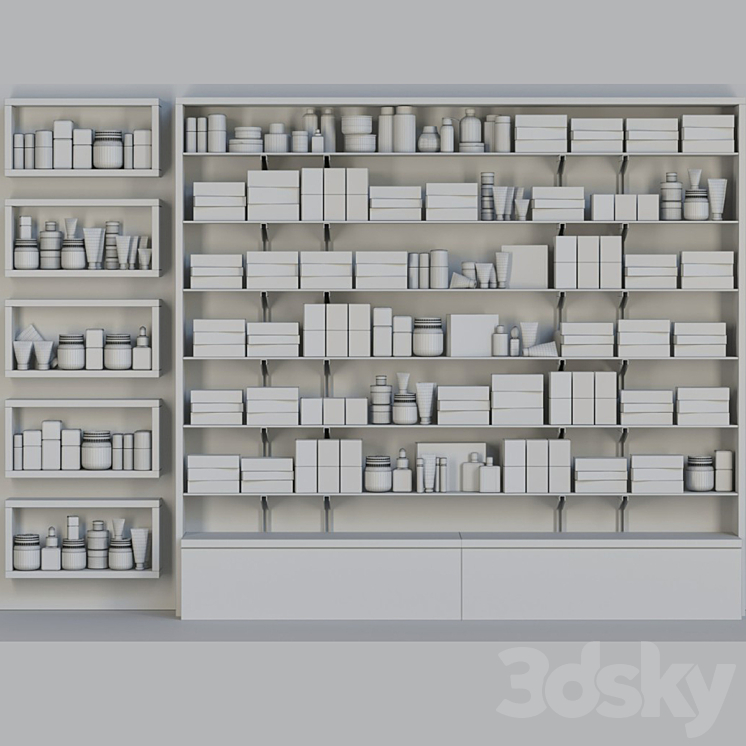 Showcase in a pharmacy 3DS Max - thumbnail 2
