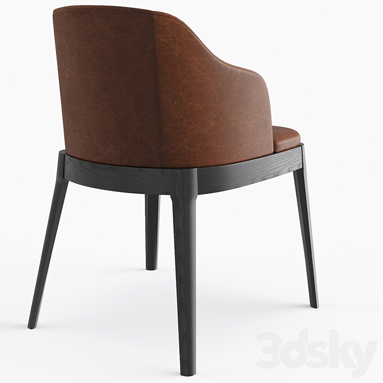 Bryce Dining chair Four hands Chair 3D model