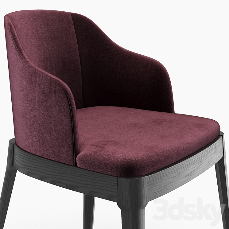 Bryce Dining chair Four hands Chair 3D model