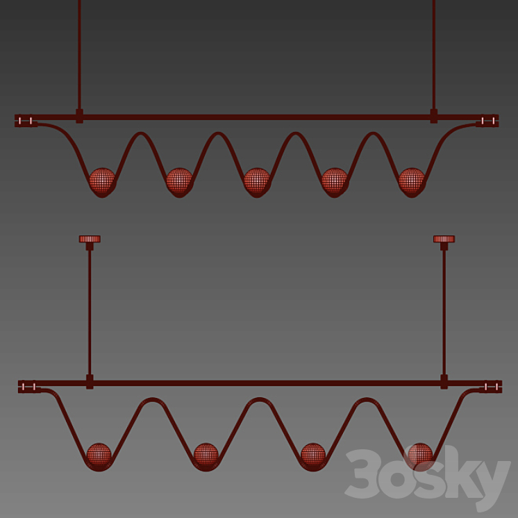 Led chandelier 3D Model Free