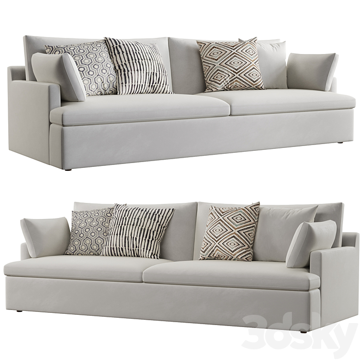 RH | Cloud Track arm sofa 3D Model Free