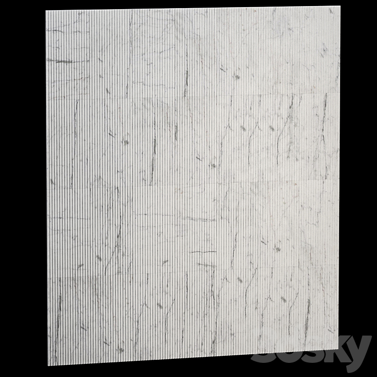 Plisse Marble Tiles 3D Model