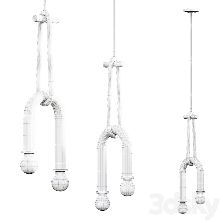 Corina 2 - Light Statement Bulb Pendant 3D Model
