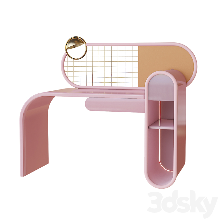 Bubble Gum Desk 3DS Max Model - thumbnail 1