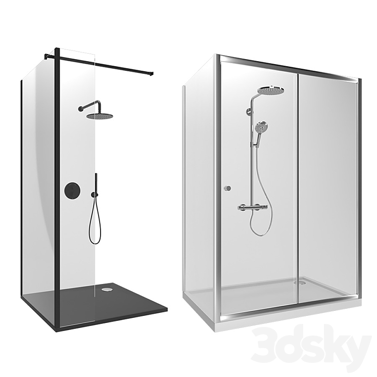 Omnires Shower Enclosures set 2 3D Model