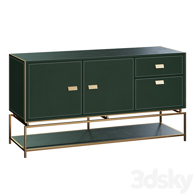 Chest of drawers green Arabel 3DS Max Model - thumbnail 2