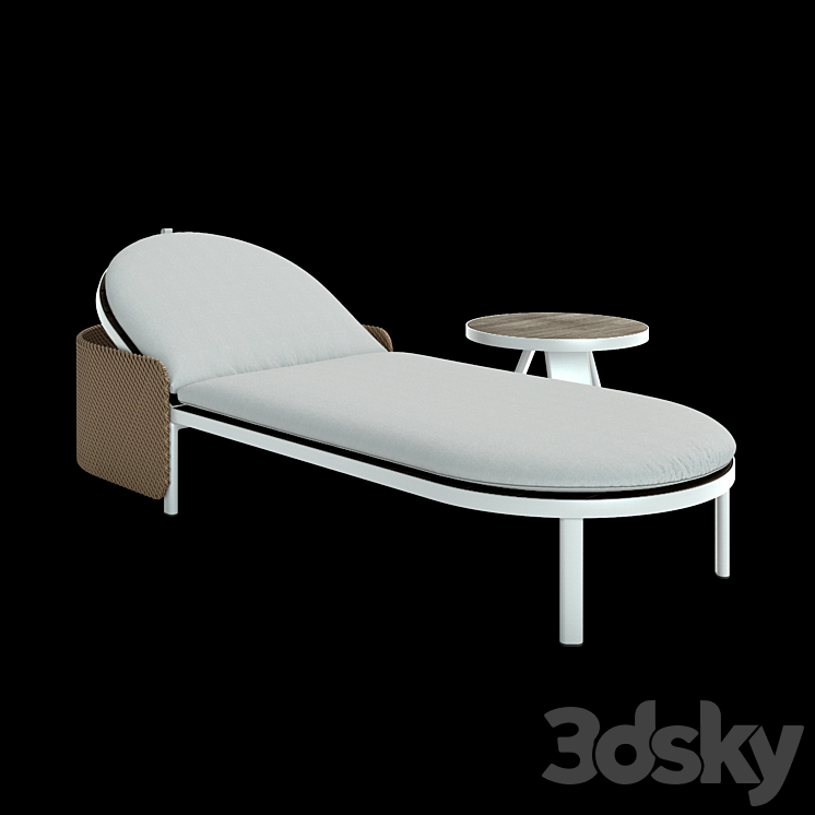 Deck chair Ethimo Esedra 3D Model