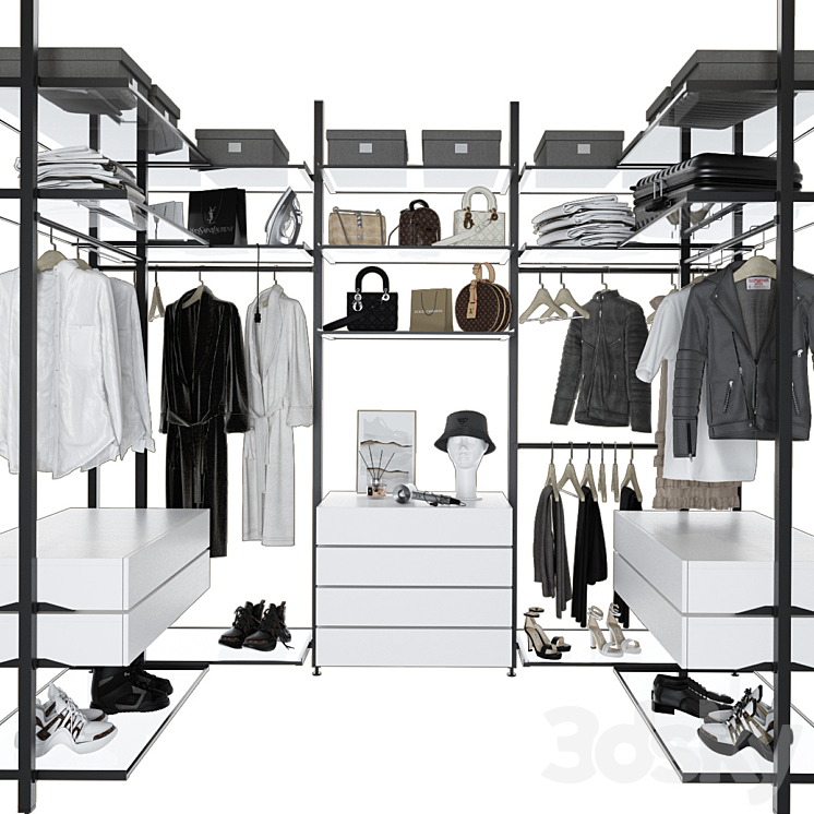 Wardrobe block_8 3D Model Free