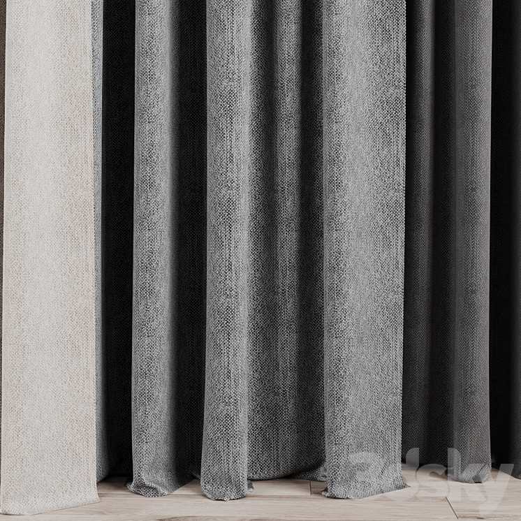 Curtains 01 3D Model