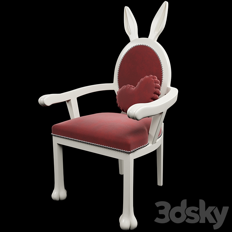 Rabbit chair 3DS Max Model - thumbnail 1