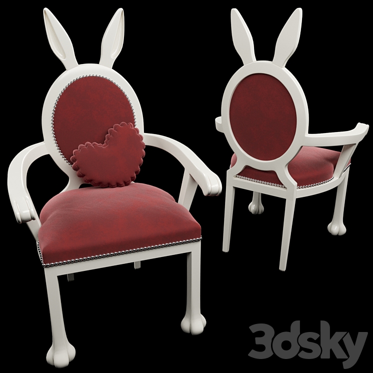 Rabbit chair 3DS Max Model - thumbnail 2