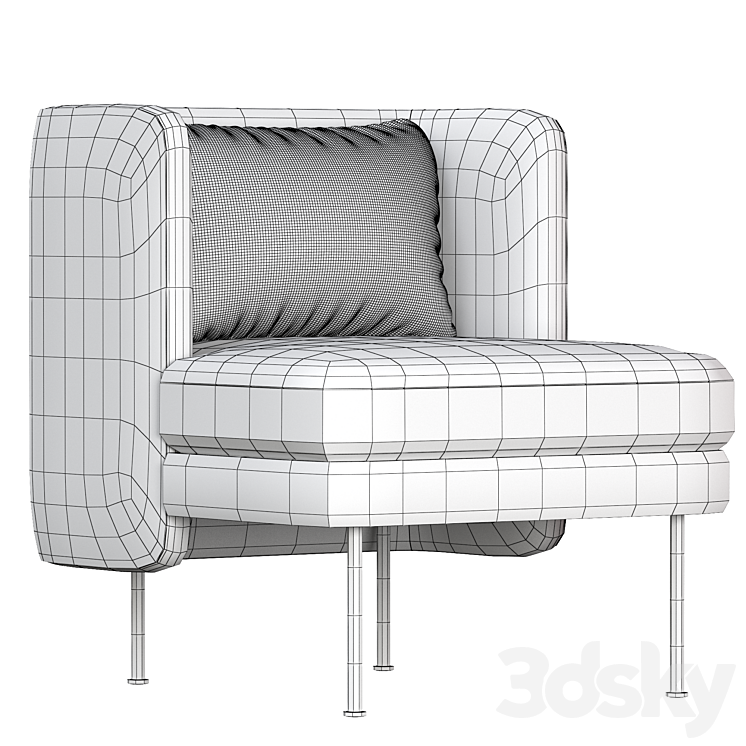 Bloke_Lounge_Chair Arm chair 3D model
