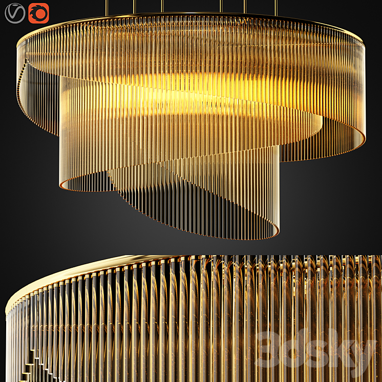 Ceiling Lamp 01 Design by Zagg 3DS Max Model - thumbnail 1