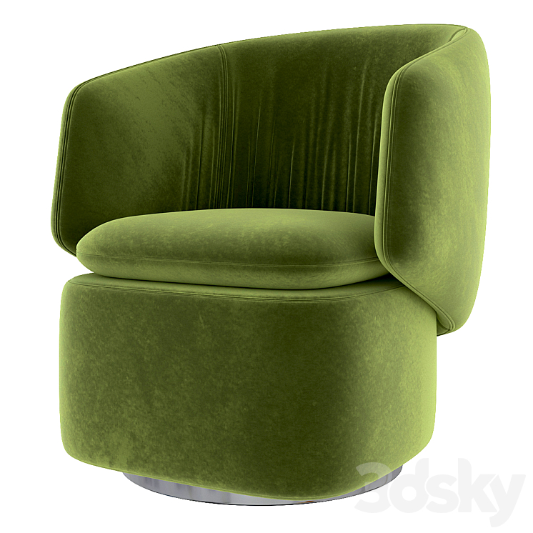 Crescent swivel chair 3DS Max - thumbnail 1