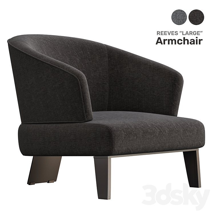 Reeves large armchair 3DS Max - thumbnail 1