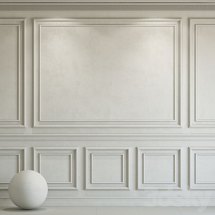 Decorative plaster with molding 215 3DS Max - thumbnail 1