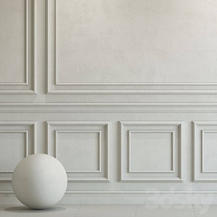 Decorative plaster with molding 215 3DS Max - thumbnail 2