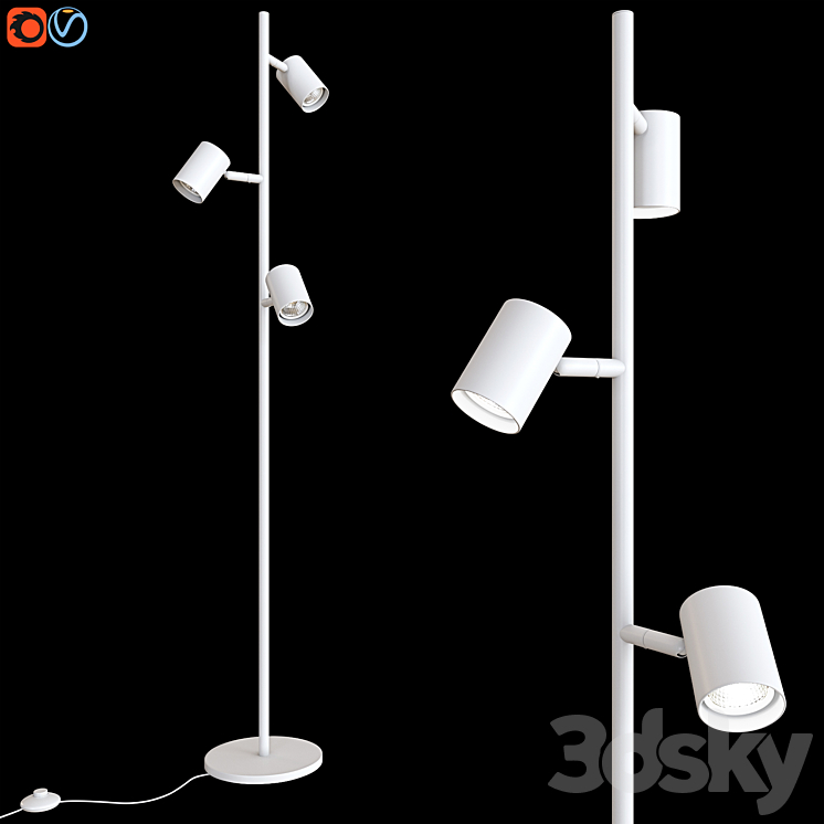 Floor lamp IKEA NYMÅNE NIMONE 3DS Max - thumbnail 1