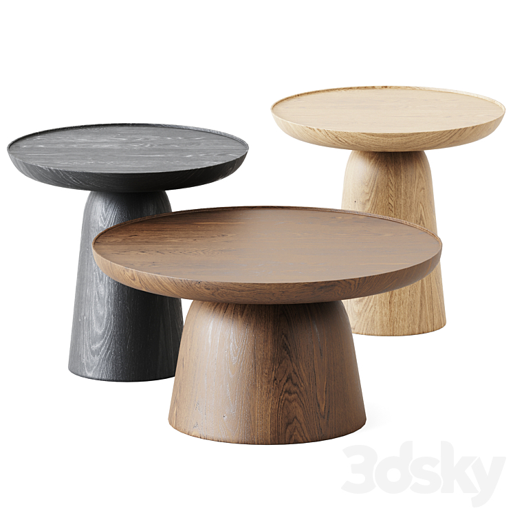 Wooden Coffee Tables Hrib by Javorina 3DS Max - thumbnail 1