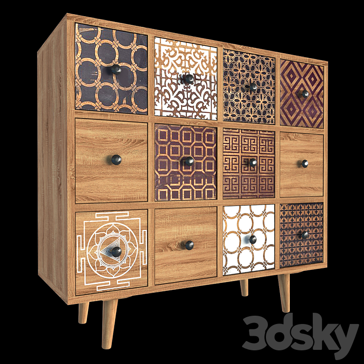 Chest of drawers 2 3DS Max Model - thumbnail 1