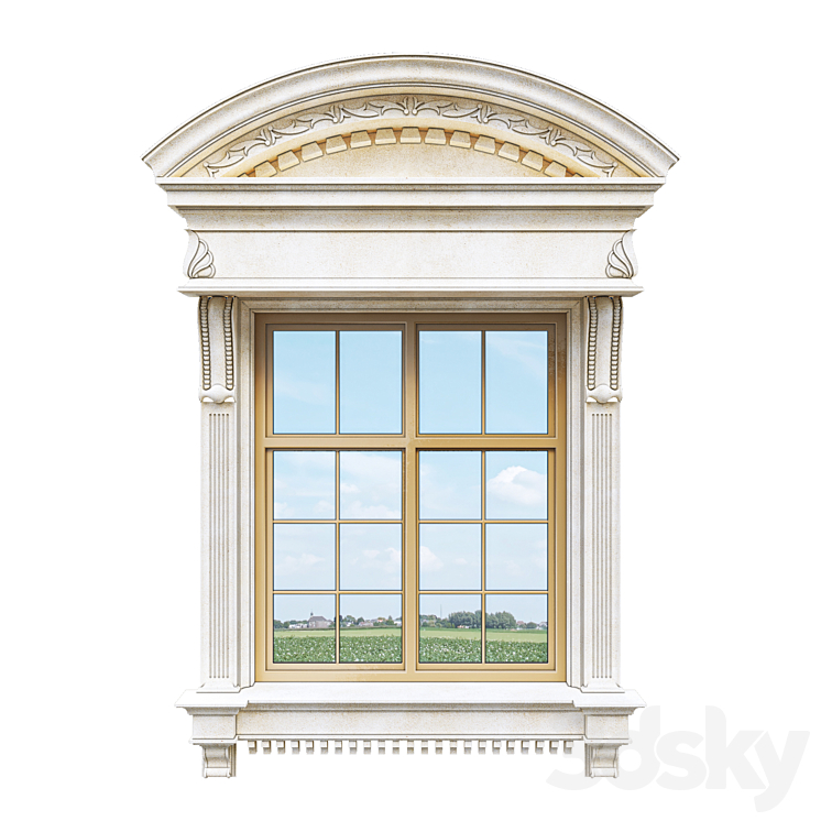 Classic facade window 3D Model