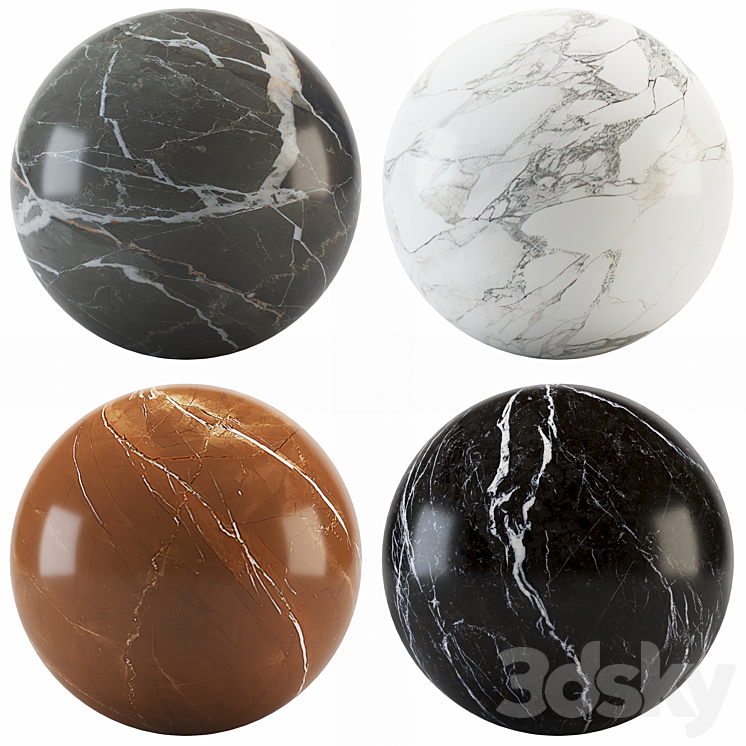 Collection marble 11 3DS Max - thumbnail 1