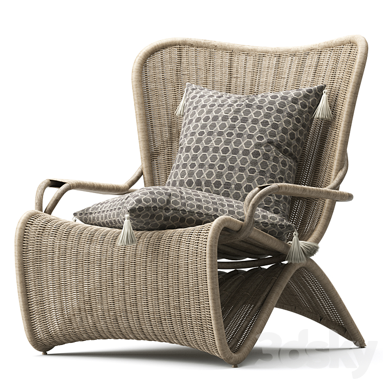 Palmeria Lounge Chair 3DS Max Model - thumbnail 1