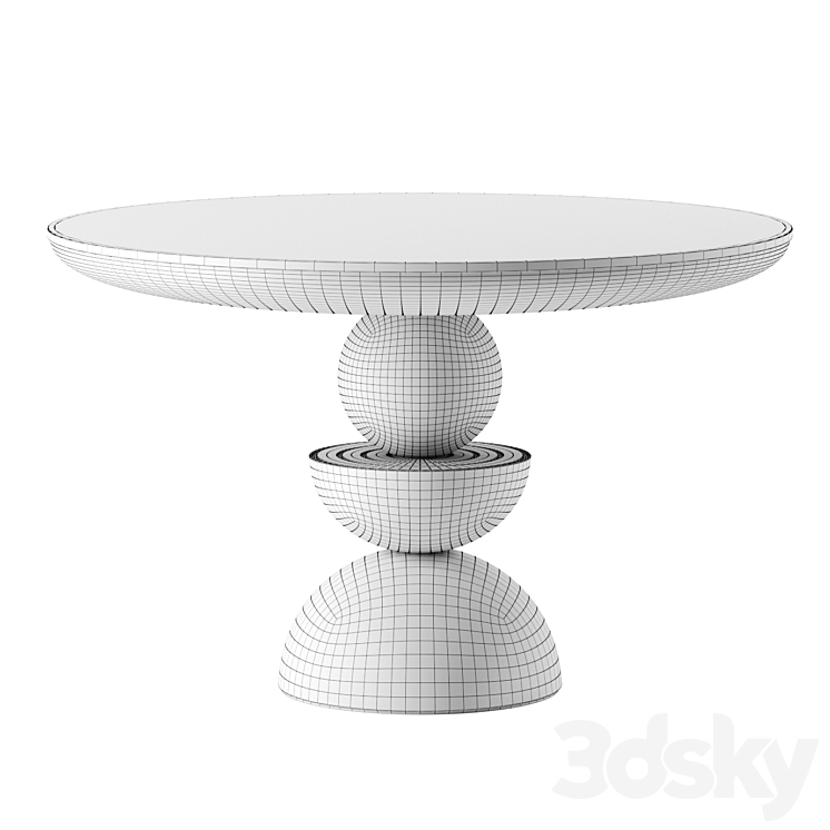 Sonali Dining Table by Anthropologie 3DS Max Model - thumbnail 2