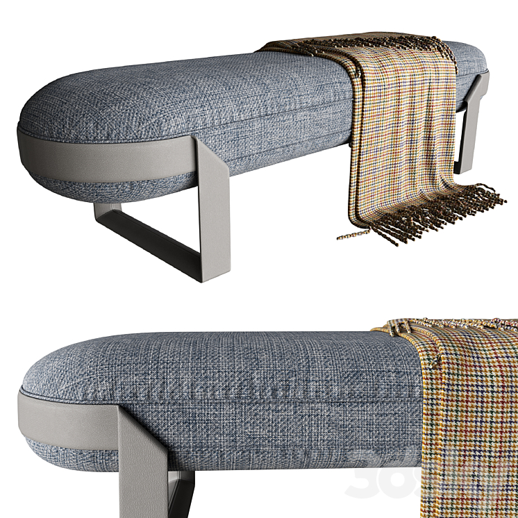 Giorgetti shirley bench 3DS Max Model - thumbnail 1