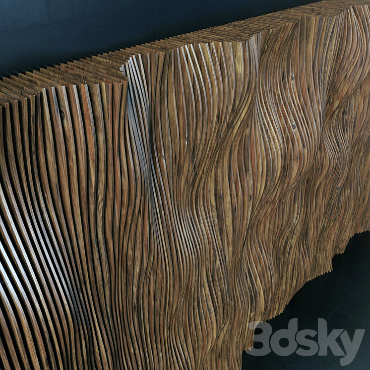 Parametric long panel hall n1 / Parametric long panel for hall 1 3D Model