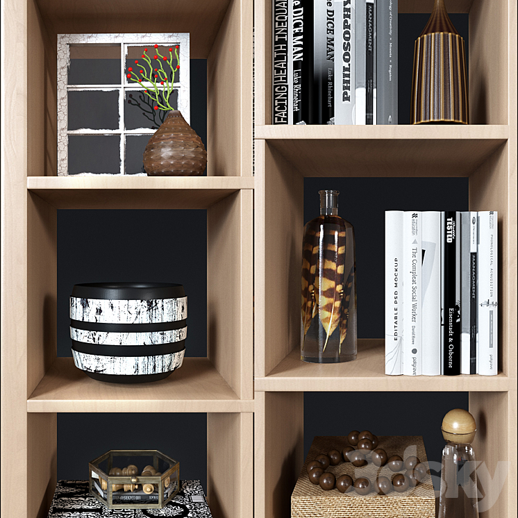 Shelving unit Ikea Kallax 3D Model