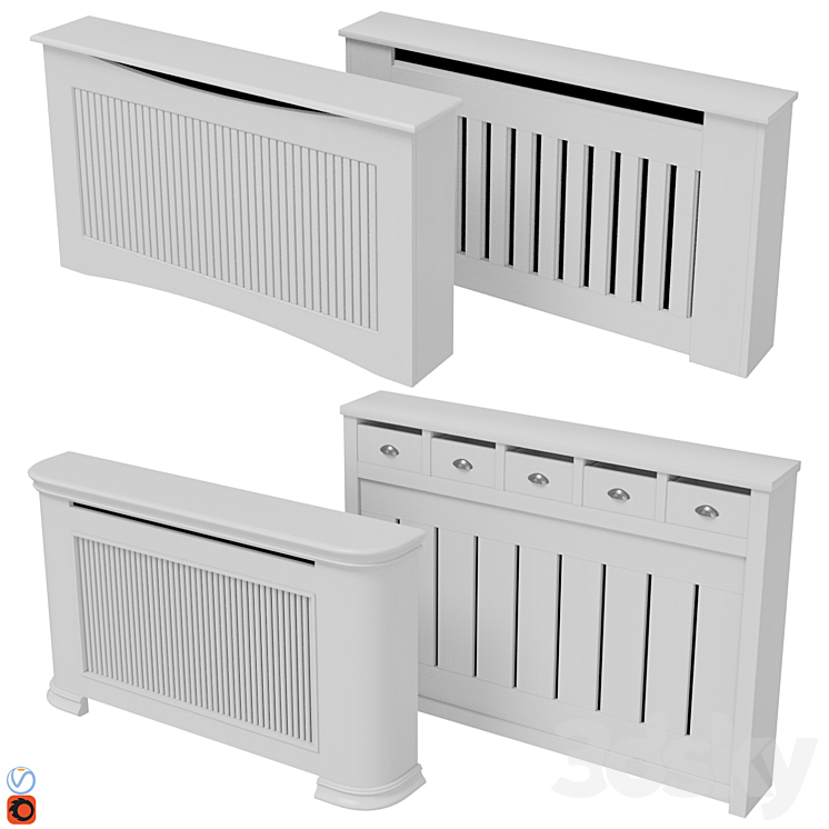 Decorative radiator screen set_010 3D Model