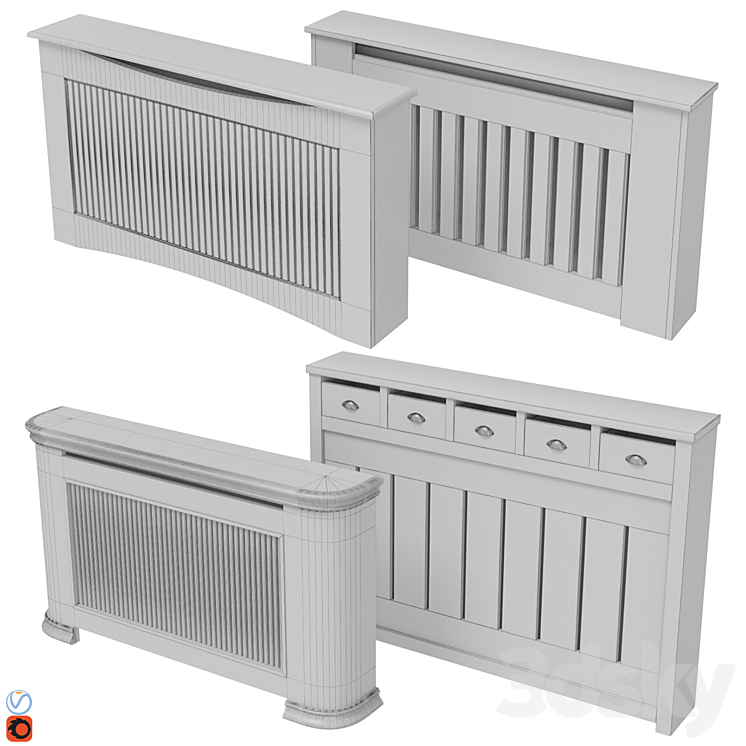 Decorative radiator screen set_010 3DS Max - thumbnail 2