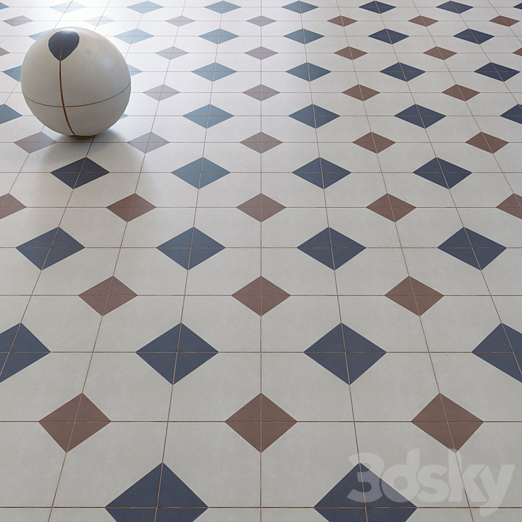 Tiles set 369 3D Model