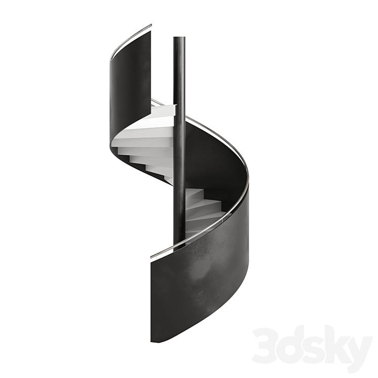 Spiral Staircase Type 5 3DS Max - thumbnail 2