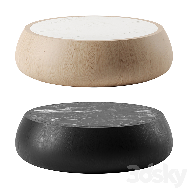 DRUM COCKTAIL TABLE by McGuire furniture 3DS Max Model - thumbnail 1