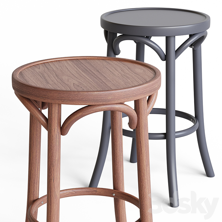 Vienna Backless Counter Stools (Crate and Barrel) Chair 3D model