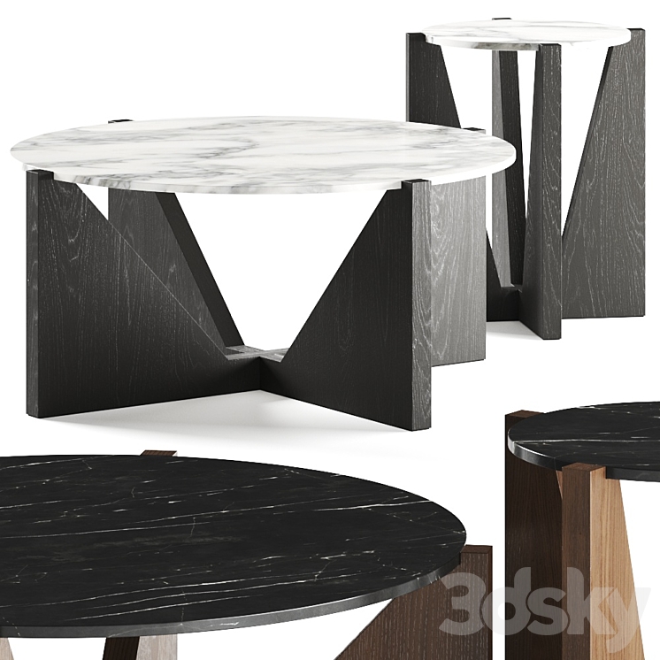 Crate and Barrel Miro Coffee Tables 3DS Max Model - thumbnail 2