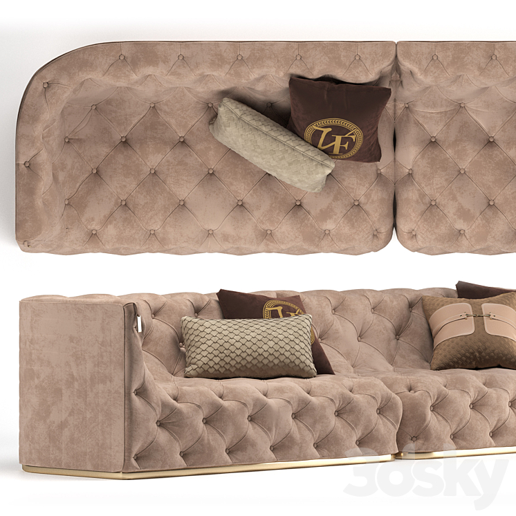 Caracciolo sofa by Vittoria Frigerio 3DS Max - thumbnail 2