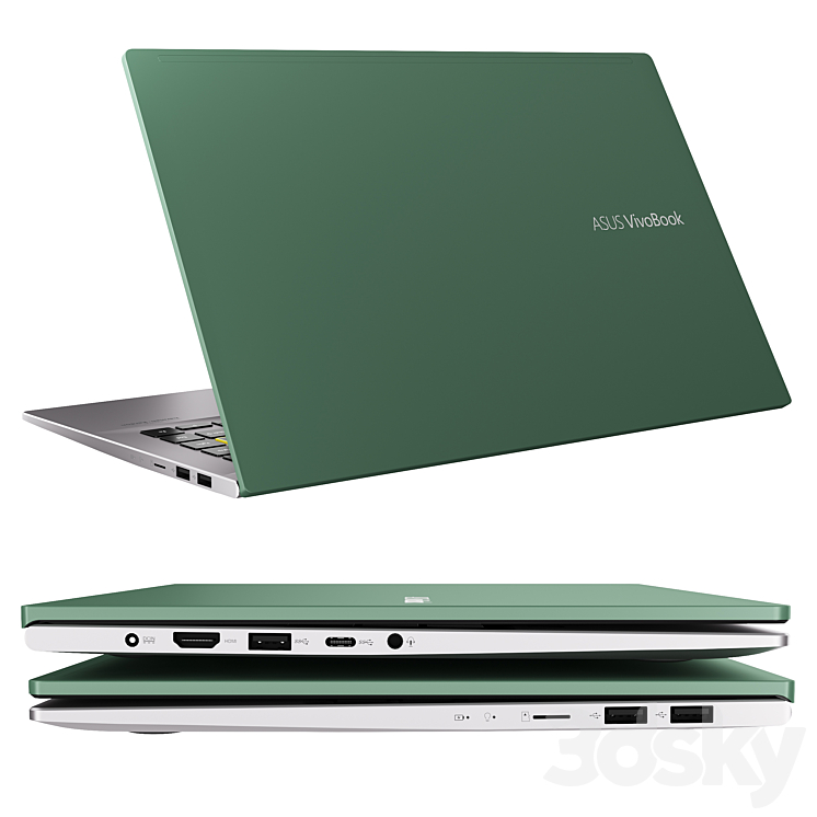 Laptop Asus vivobook s14 (S435) 3D Model